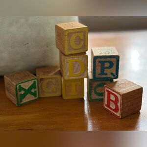 Vintage Wood Letter Blocks